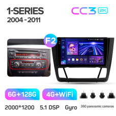 Android head unit Teyes CC3 6+128 Gb with 360° surround view° BMW 1 E88 E82 E81 E87 2004-2011 (F2) 9" 2k (L2)