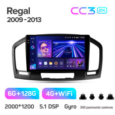 Android head unit Teyes CC3 6+128 Gb with 360° surround view° Buick Regal / Opel Insignia 2009-2013 9" 2k
