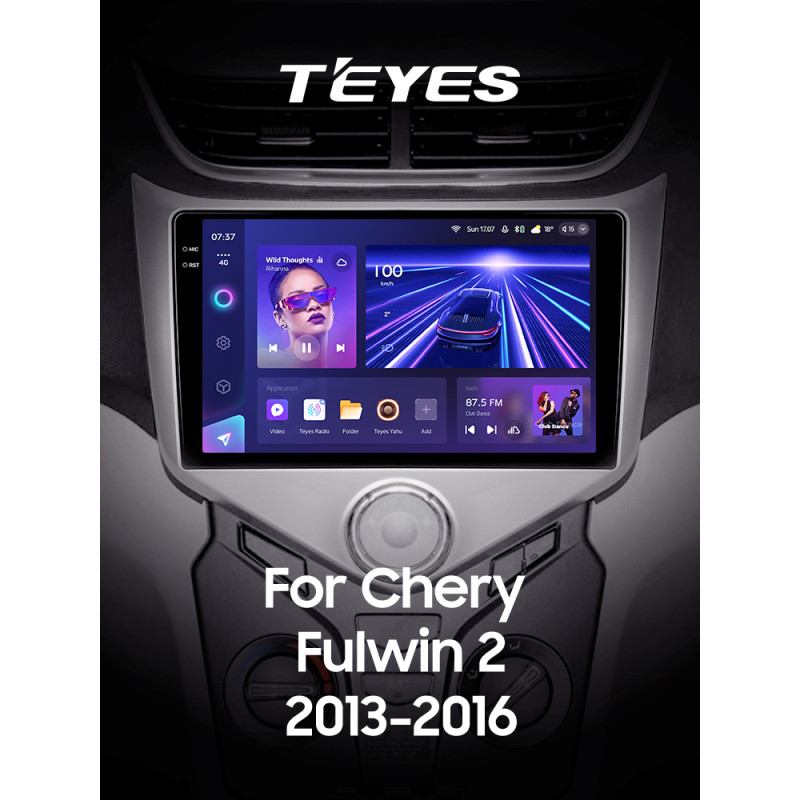 Android head unit Teyes CC3 6+128 Gb with 360° surround view° Chery Fulwin 2 Very A13 (F1) 2013 - 2016 9" 2k
