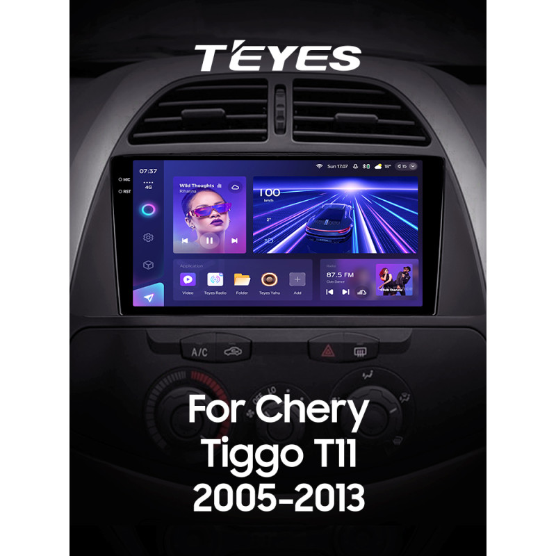 Android head unit Teyes CC3 6+128 Gb Chery Tiggo T11 1 2005 - 2013 9" 2k