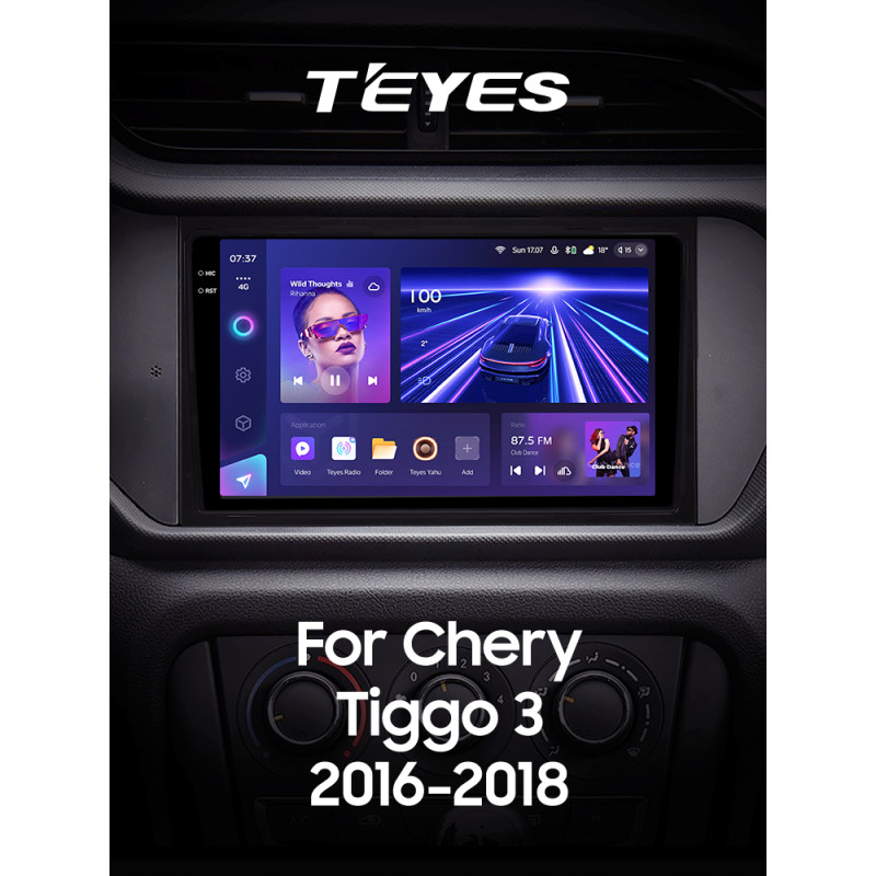 Android head unit Teyes CC3 6+128 Gb Chery Tiggo 3 2016 - 2018 9" 2k