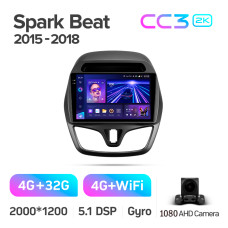 Android head unit Teyes CC3 4+32 Gb Chevrolet Spark Beat (F2) 2015-2018 9" 2k