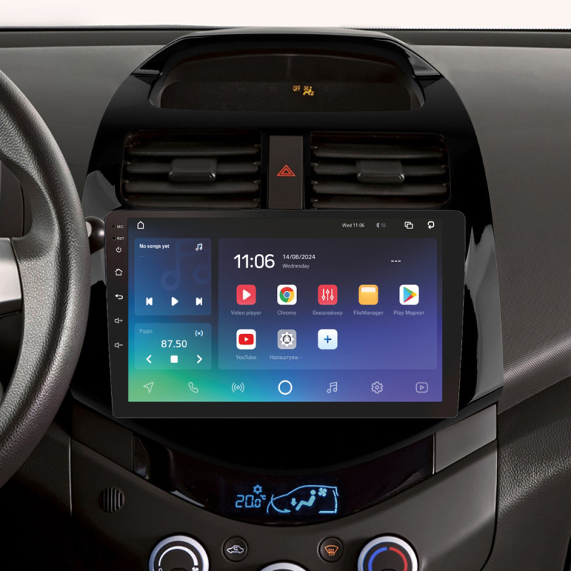 Android head unit SIGMA PRO 9432 ANDROID 10 4+32 Gb 4G DSP Chevrolet Spark M300 2009 - 2016 (F1) 9"
