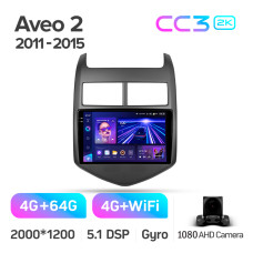 Android head unit Teyes CC3 4+64 Gb Chevrolet Aveo 2 2011-2015 9" 2k