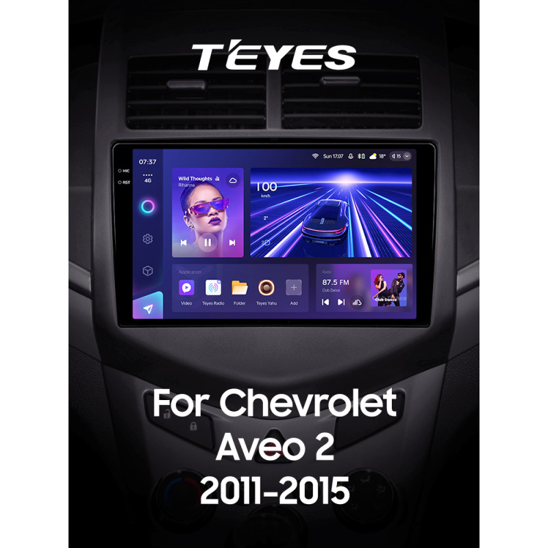 Android head unit Teyes CC3 4+64 Gb Chevrolet Aveo 2 2011-2015 9" 2k