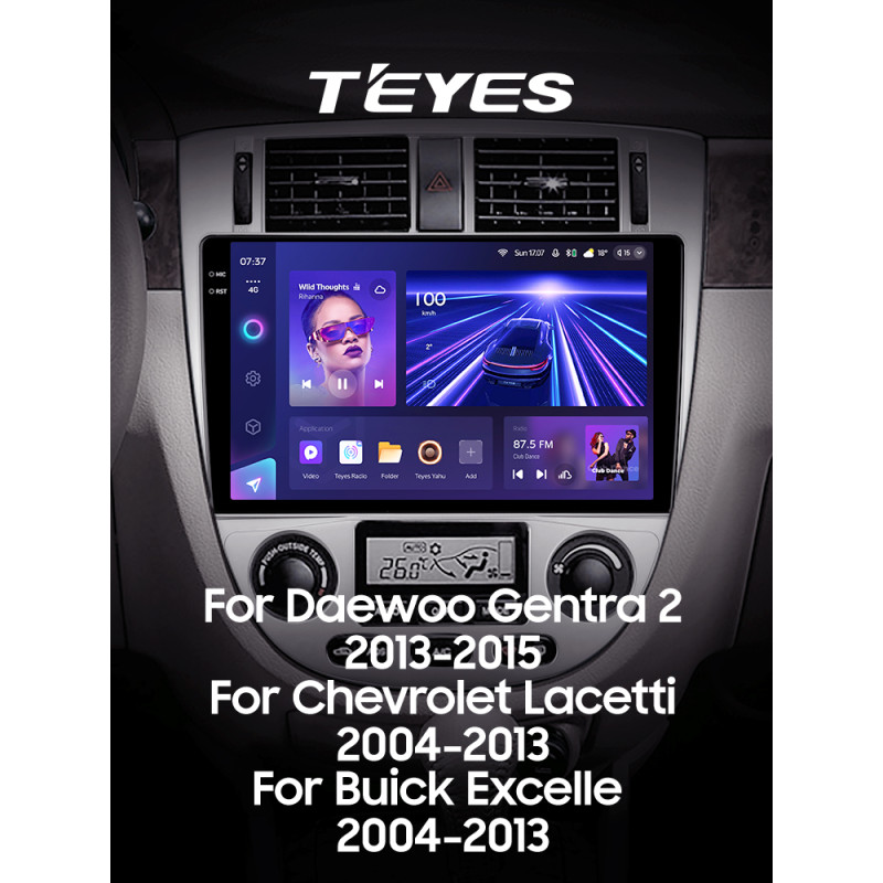 Android head unit Teyes CC3 4+64 Gb Chevrolet Lacetti J200 For Buick Excelle Hrv 2004-2013 For Daewoo Gentra 2 2013-2015 (F2) 10" 2k