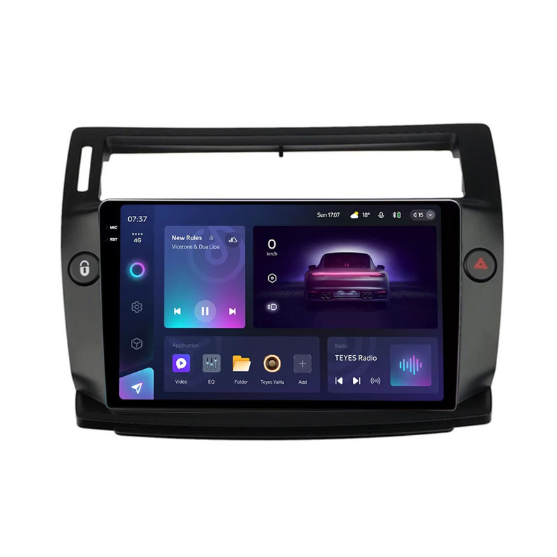 Android head unit Teyes CC3 4+64 Gb Citroen C4 LA LC C-Triomphe C-Quatre 2004-2014 Black 9" 2k
