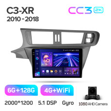 Android head unit Teyes CC3 6+128 Gb Citroen C3-XR (F2) 2010-2018 10" 2k