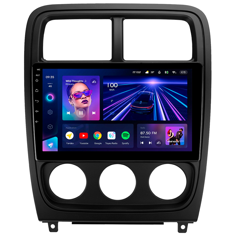Fahrzeugradio Teyes CC3 4+32 GB für Dodge Caliber (PM 2009–2013) mit 9-Zoll-Display (L2)