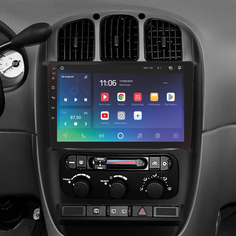 Android head unit SIGMA X10432 ANDROID 10 4+32 Gb 4G DSP Dodge Caravan 4 For Chrysler Voyager RG RS For Town and Country RS 2000-2007 (B) 10" (L1)