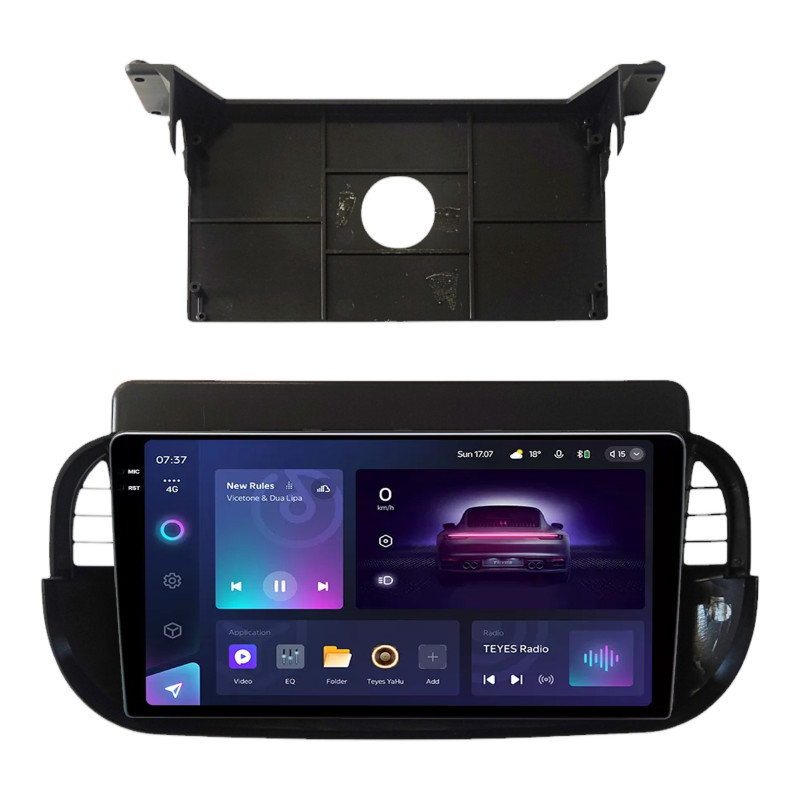 Štátní magnetofon Teyes CC3 4+32 GB Fiat 500 2007–2015 černý 9