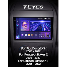 Estéreo de fábrica Teyes CC3 6+128 GB para Fiat Ducato 3, compatible con Peugeot Boxer 2, Citroën Jumper 2 (2006–2022) (A), pantalla de 9