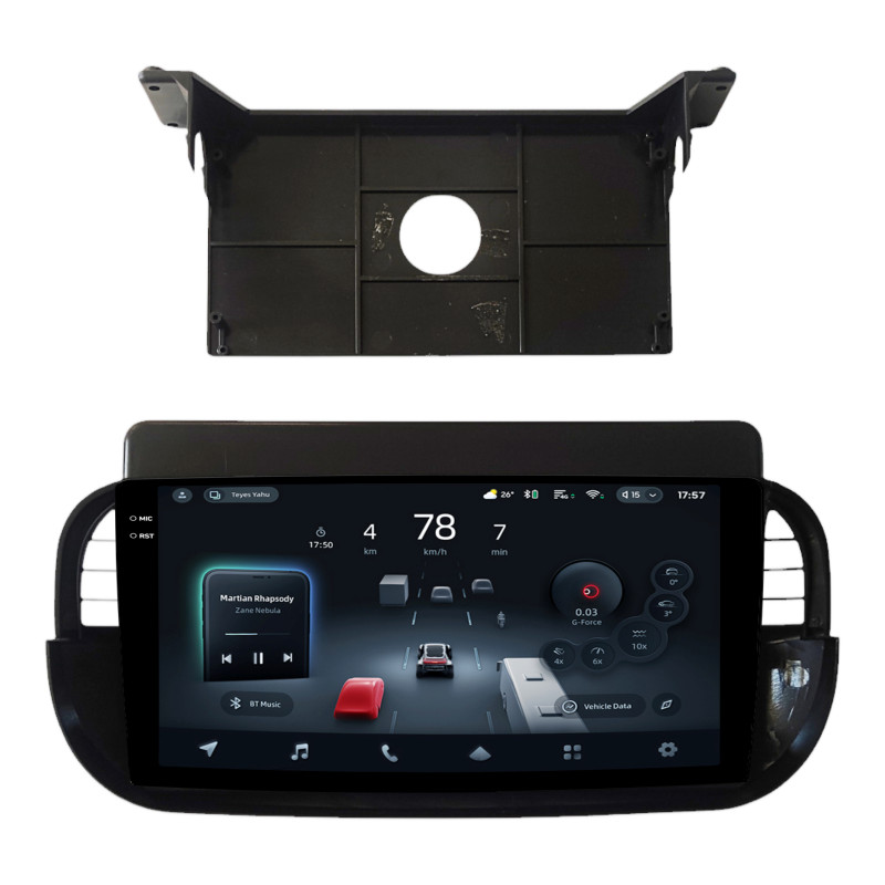 Android head unit Teyes CC4 Pro 8+128 Gb Fiat 500 2007-2015 Black 9" 2k