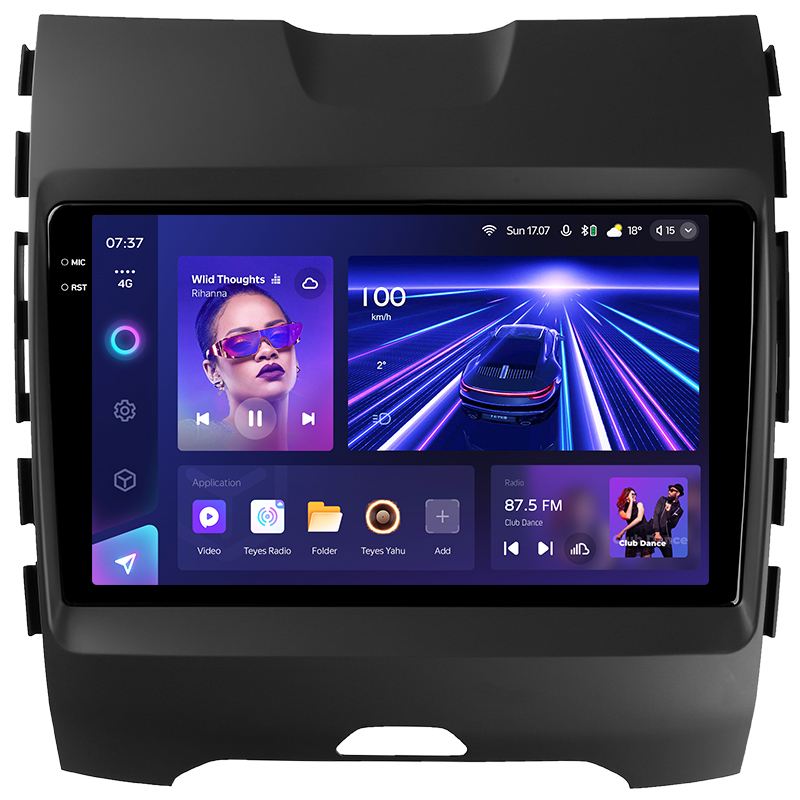 Android head unit Teyes CC3 6+128 Gb with 360° surround view° Ford Edge 2 2015-2018 (F1) 9" 2k