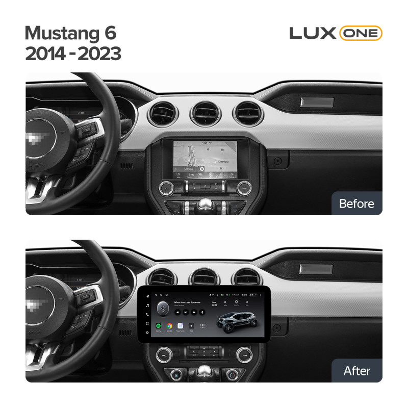 Android head unit Teyes LUX ONE 6+128 Gb with 360° surround view° Ford Mustang 6 VI S550 2014-2023 12.3" (L2)