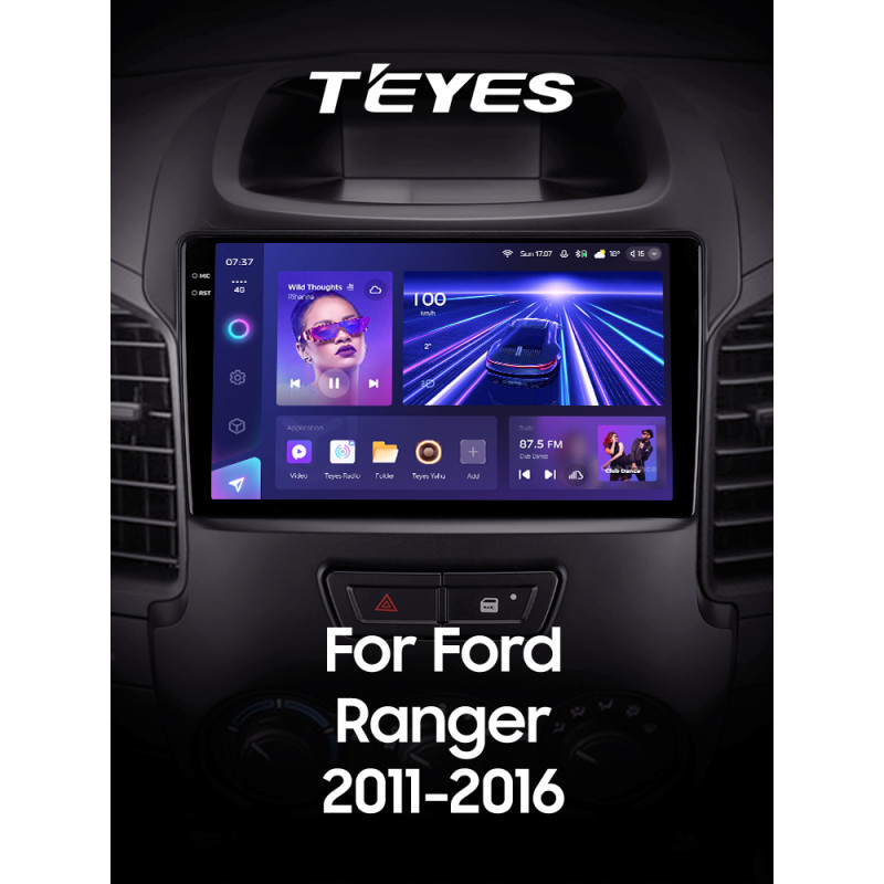 Android head unit Teyes CC3 4+64 Gb Ford Ranger (F2) 2011-2016 9" 2k