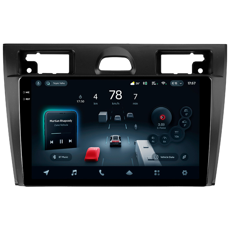 Android head unit Teyes CC4 Pro 12+256 Gb Ford Fiesta Mk VI 5 Mk5 2002 - 2008 9" 2k