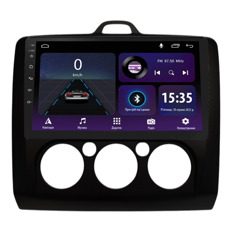 Magnetófono de a bordo SIGMA E9232 ANDROID 10 2+32 GB para Ford Focus 2 (2004-2014) MT AC Negro 9