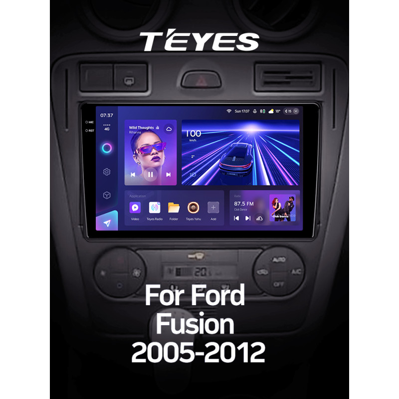 Štátní magnetofon Teyes CC3 4+64 GB pro Ford Fusion I (2005–2012), 9 palců, 2K.