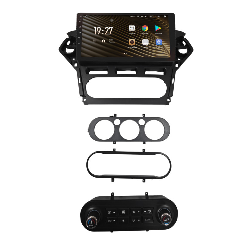 Stacja głośnikowa SIGMA S10432 ANDROID 10 4+32 GB 4G DSP do Ford Mondeo 4 (2010–2014) Kompletny zestaw z AC, przyciskami, czarnym kolorem, 10