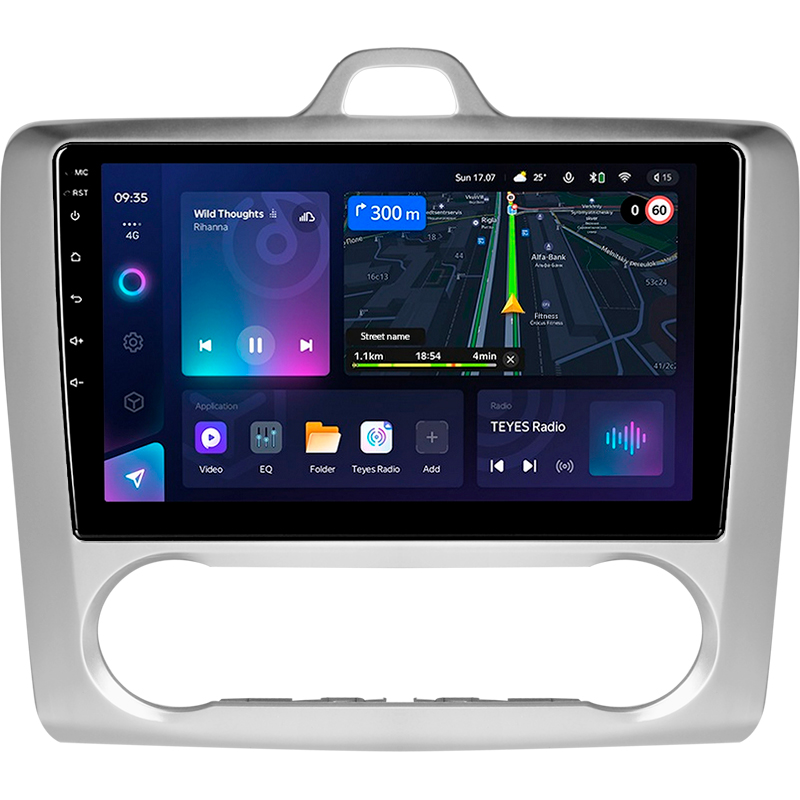 Android head unit Teyes CC3L 4+64 Gb Ford Focus 2 Mk 2 2004-2011 (F2) 9"