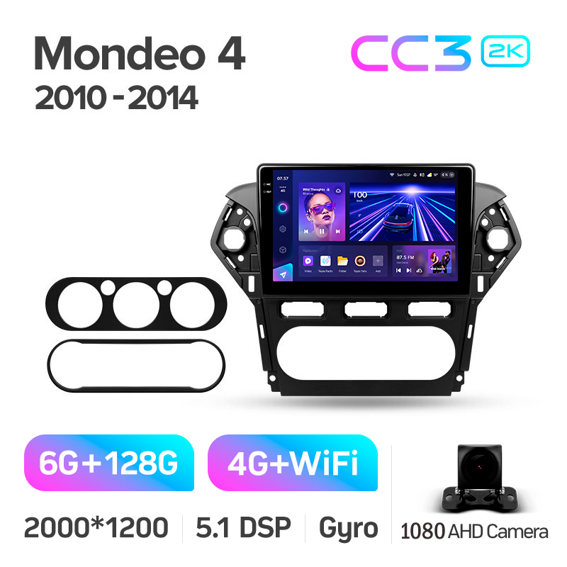 Magnetófono de fábrica Teyes CC3 6+128 GB para Ford Mondeo 4 (2011-2014), 10
