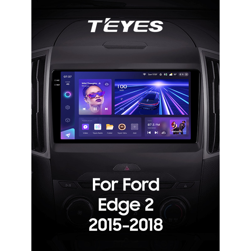 Android head unit Teyes CC3 6+128 Gb Ford Edge 2 2015-2018 (F1) 9" 2k