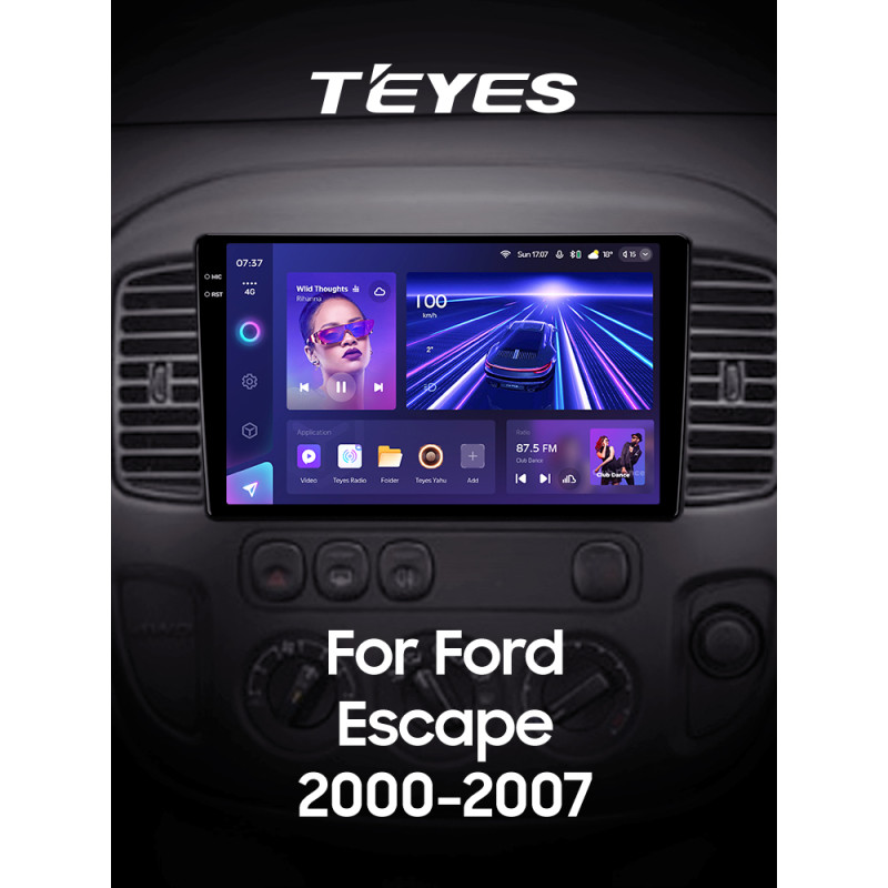 Android head unit Teyes CC3 6+128 Gb with 360° surround view° Ford Escape 1 2000-2007 9" 2k