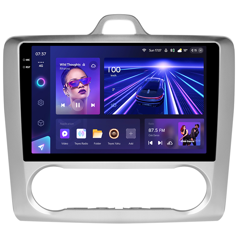 Android head unit Teyes CC3 6+128 Gb with 360° surround view° Ford Focus 2 Mk 2 2004-2011 (F2) 9" 2k