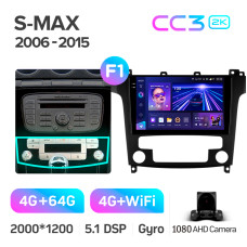 Android head unit Teyes CC3 4+64 Gb Ford S-MAX 1 2006-2015 (F1) 9" 2k
