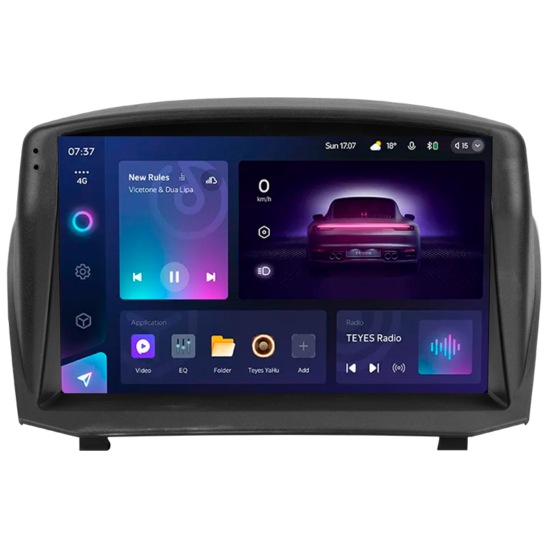 Štátní magnetofon Teyes CC3 6+128 GB s kruhovým pohledem 360° pro Ford Fiesta Mk 6 (F2) 2008–2019 (A), 9
