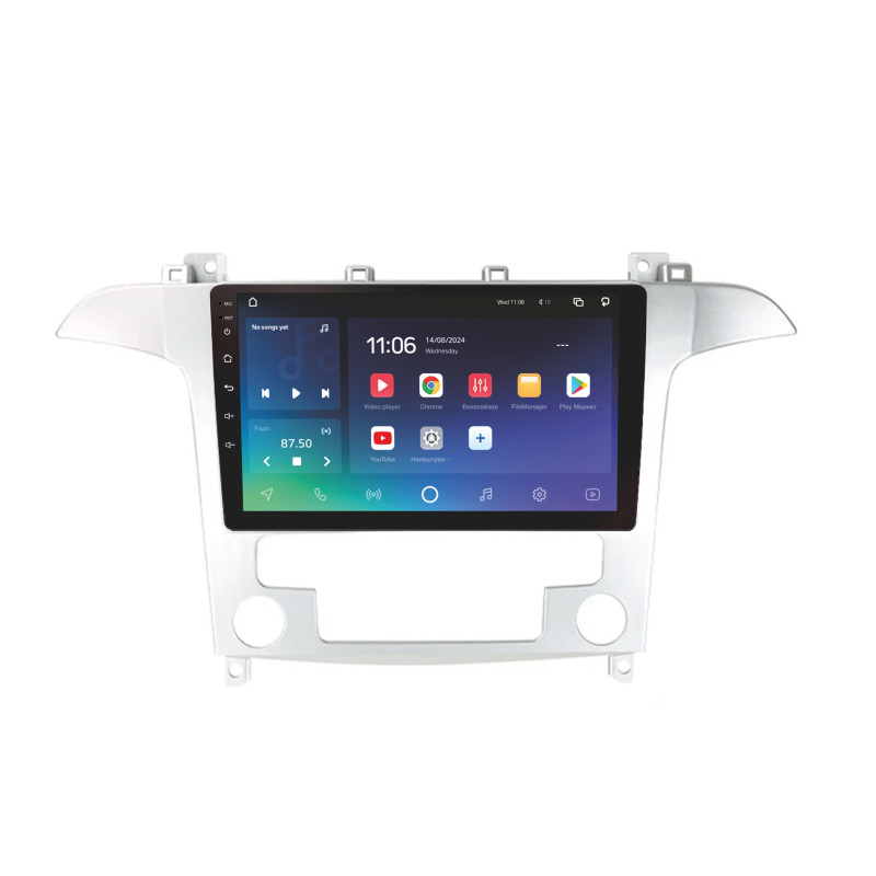 Android head unit SIGMA X9464 ANDROID 10 4+64 Gb 4G DSP Ford S-MAX 1 2006-2015 (F1) Silver 9"