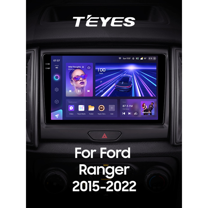Android head unit Teyes CC3 4+64 Gb Ford Ranger P703 2015-2022 (B) 9" 2k