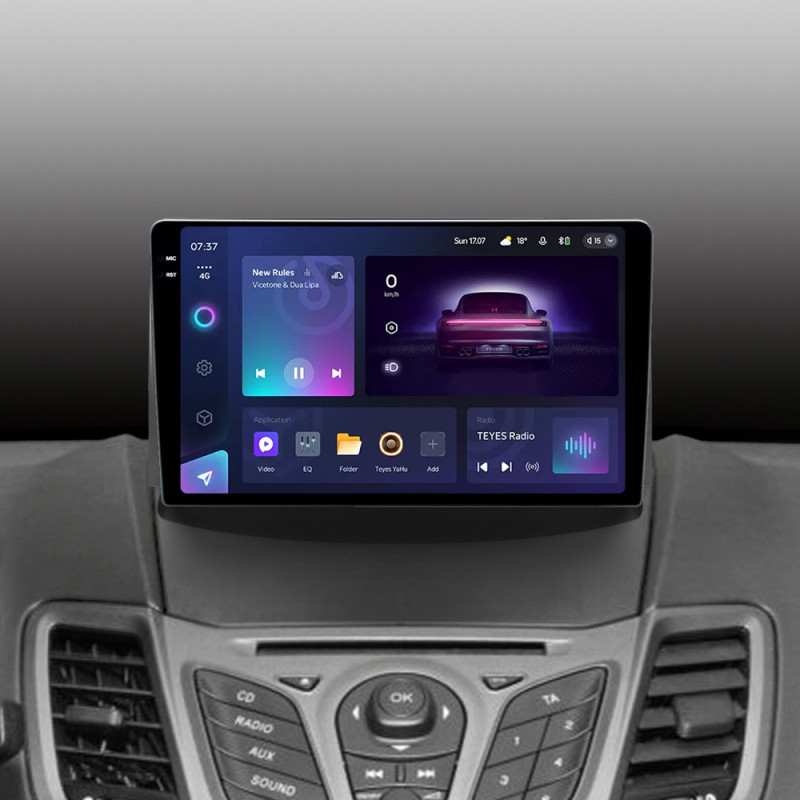 Magnetófono de fábrica Teyes CC3 6+128 GB con pantalla panorámica de 360° para Ford Fiesta Mk 6 (F1) 2009-2018 (B), 9