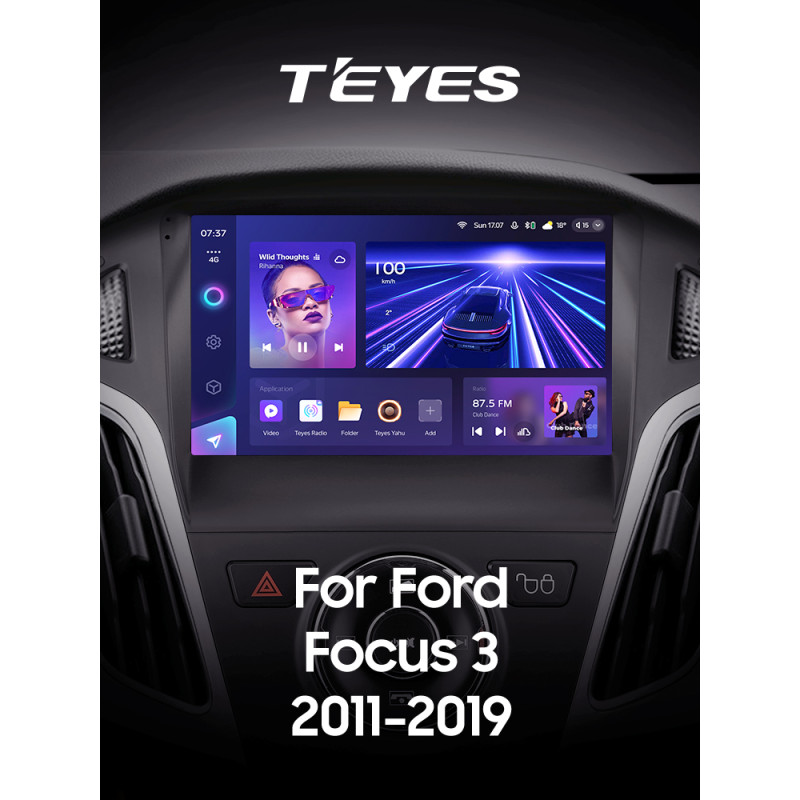 Android head unit Teyes CC3 6+128 Gb with 360° surround view° Ford Focus 3 Mk 3 2011-2019 9" 2k (L1)