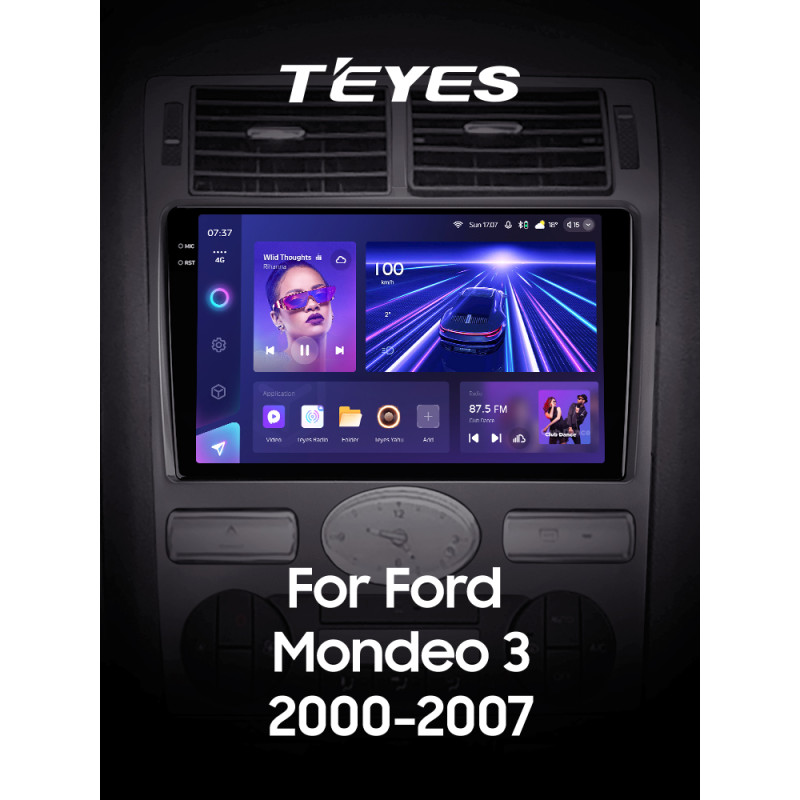 Fahrzeugradio Teyes CC3 4+64 GB für Ford Mondeo 3 (F2, Baujahr 2000–2007), 9 Zoll, 2DIN