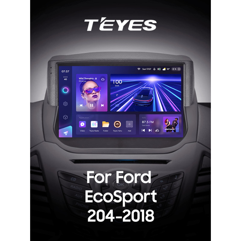 Android head unit Teyes CC3 6+128 Gb with 360° surround view° Ford EcoSport Eco Sport 2014-2018 9" 2k (L1)