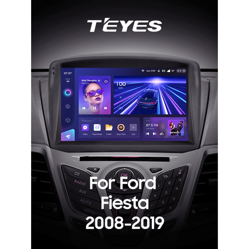 Stamm-Magnetbandgerät Teyes CC3 6+128 GB Ford Fiesta Mk 6 (F2) 2008–2019 (B) 9