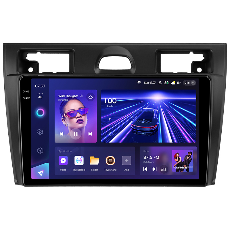 Android head unit Teyes CC3 6+128 Gb Ford Fiesta Mk VI 5 Mk5 2002 - 2008 9" 2k