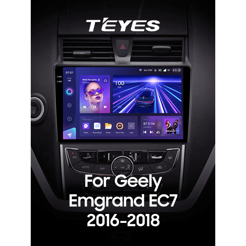 Android head unit Teyes CC3 4+64 Gb Geely Emgrand EC7 1 2016-2018 9" 2k
