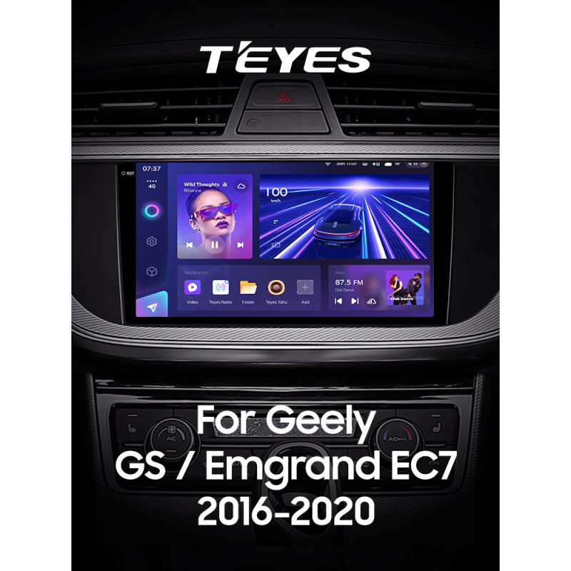 Štátní magnetofon Teyes CC3 6+128 GB Geely GS 2016–2020, Emgrand EC7 1. 2018–2020 (F1), 9