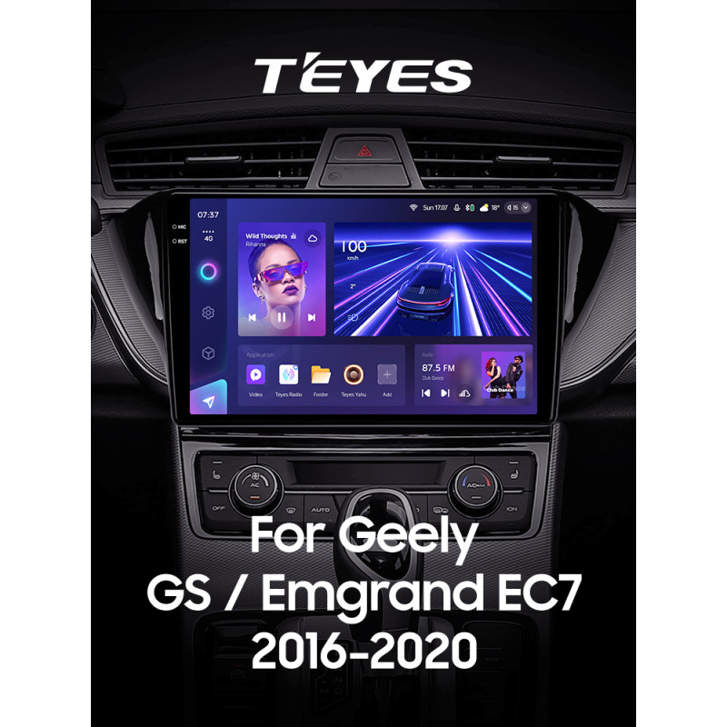Android head unit Teyes CC3 4+32 Gb Geely GS 2016-2020 Emgrand EC7 1 2018-2020 (F2) 10" 2k