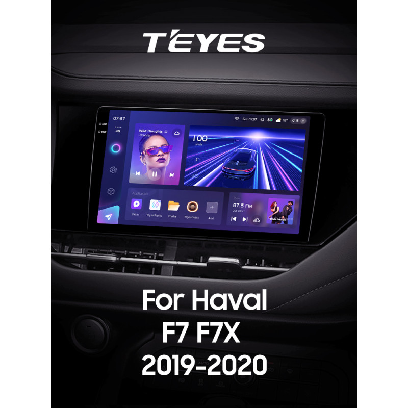 Android head unit Teyes CC3 4+64 Gb GREAT WALL Hover Haval F7 F7X 2019-2020 9" 2k