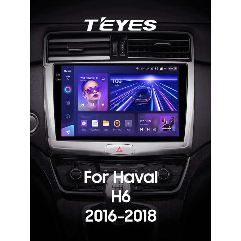 Fest eingebaute Magnetola Teyes CC3 6+128 GB (für Great Wall Hover Haval H6 2016–2018) 10