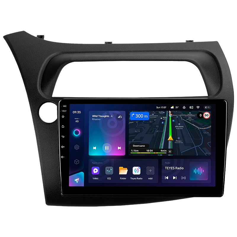 Android head unit Teyes CC3L 4+32 Gb Honda Civic Hatchback (Left hand drive) 2006-2012 9"