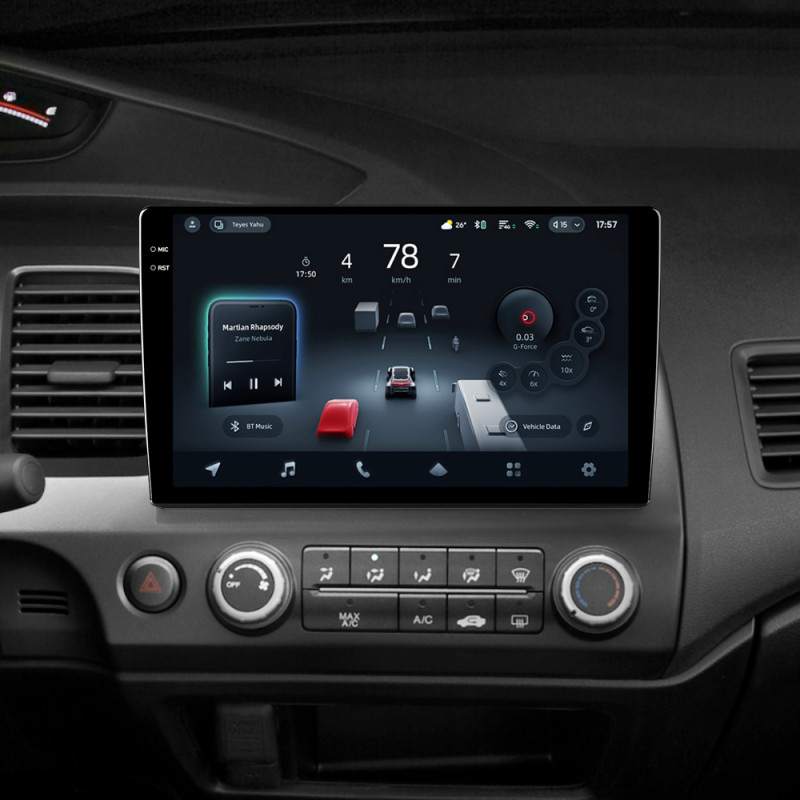 Android head unit Teyes CC4 Pro 12+256 Gb Honda Civic 8 FK FN FD 2005-2012 10" 2k