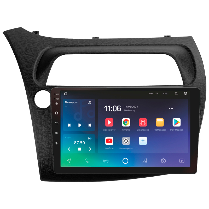 Android head unit SIGMA X9432 ANDROID 10 4+32 Gb 4G DSP Honda Civic Hatchback (Left hand drive) 2006-2012 9"