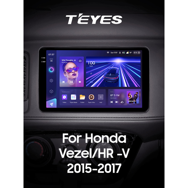 Android head unit Teyes CC3 4+64 Gb Honda Vezel HR-V HRV 2015-2018 9" 2k