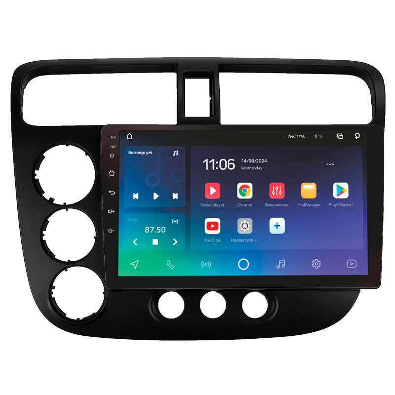 Android head unit SIGMA X9464 ANDROID 10 4+64 Gb 4G DSP Honda Civic 7 2000-2006 9"