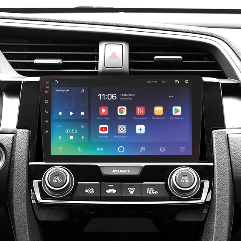 Android head unit SIGMA X9432 ANDROID 10 4+32 Gb 4G DSP Honda Civic 10 FC FK 2015-2020 9"